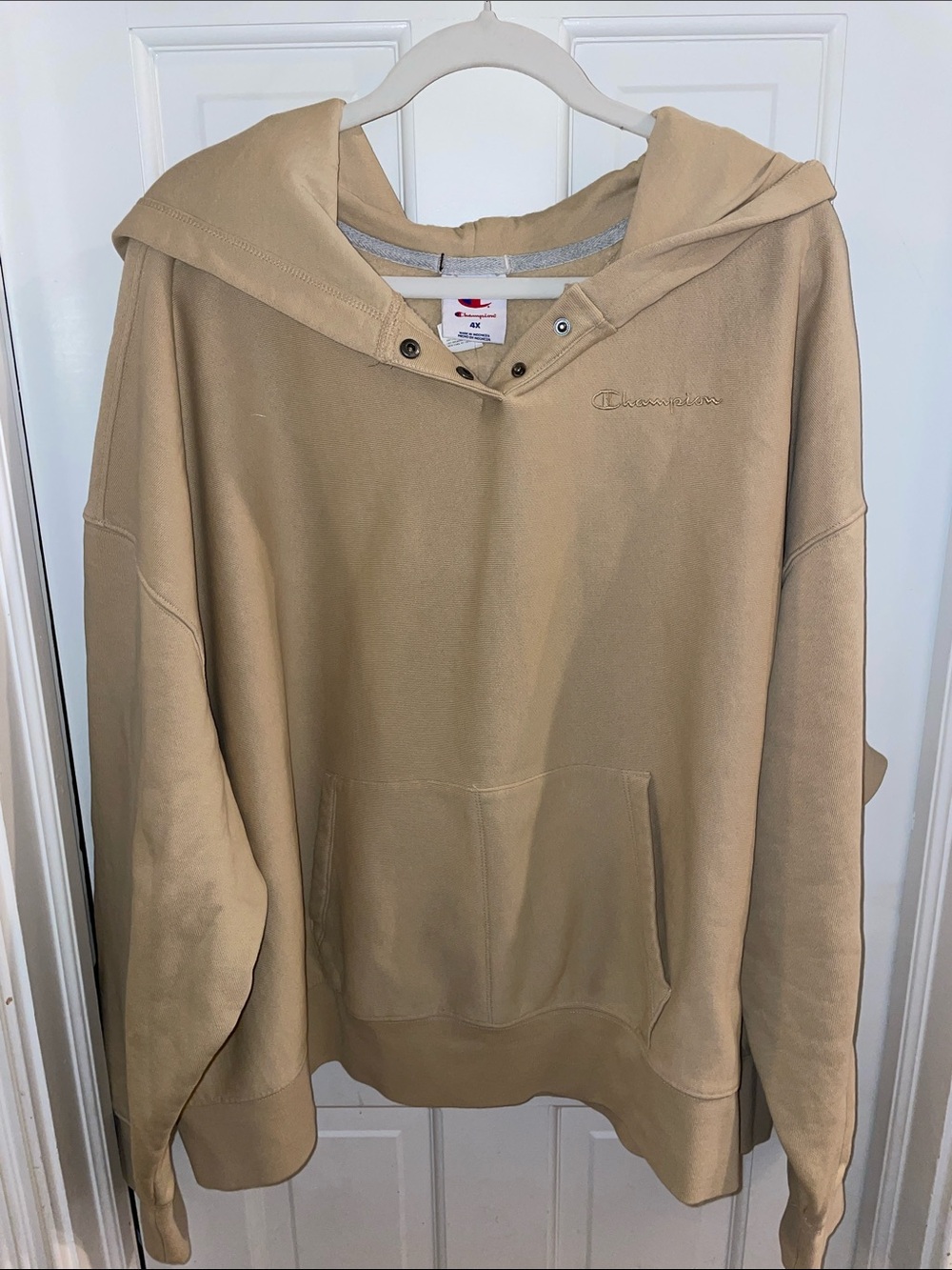Plus-Size Champion Women’s Hooded Snap-Neck Sweatshirt